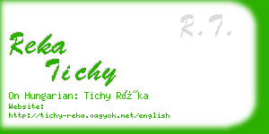 reka tichy business card